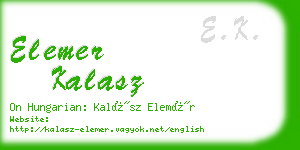 elemer kalasz business card